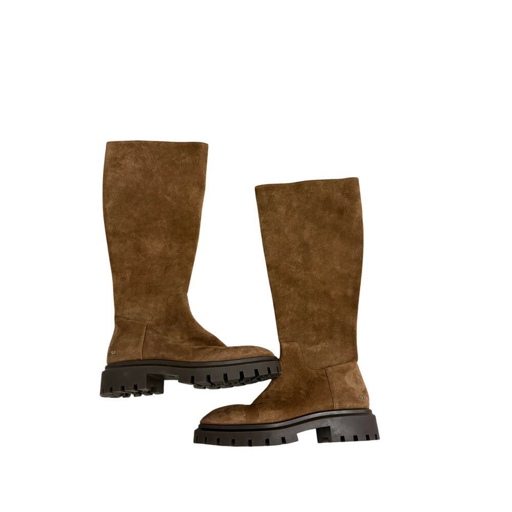 Stuart Weitzman Ultra Lug Suede Knee-High Boot in espresso suede 7 1/2 - Picture 6 of 14